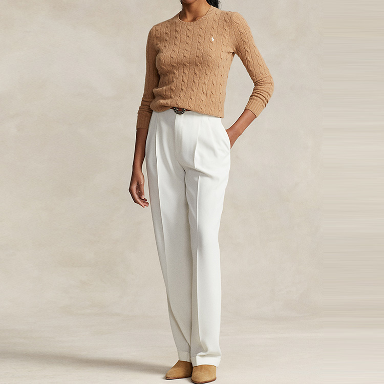 (Women) Polo Ralph Lauren FW23  Brown Solid Knit Crewneck Long Sleeve Sweater. WMPOSWENC020722-260 圖 5