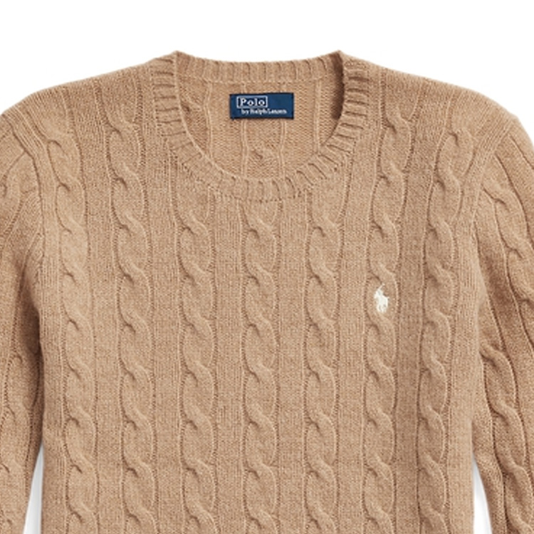 (Women) Polo Ralph Lauren FW23  Brown Solid Knit Crewneck Long Sleeve Sweater. WMPOSWENC020722-260 圖 7