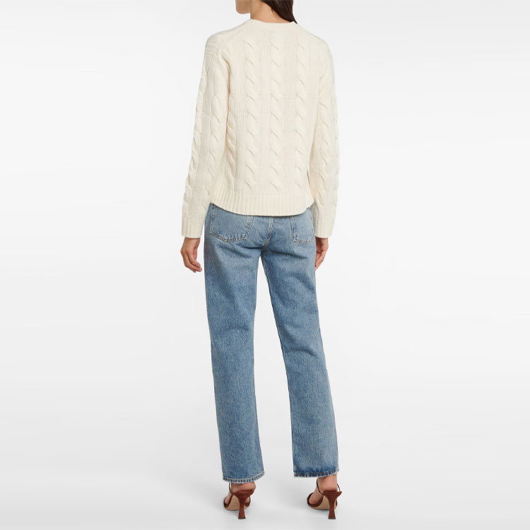 (Women) Polo Ralph Lauren FW23  Cable Knit Cashmere Sweater with Logo Embroidery. 211881699-001 圖 7