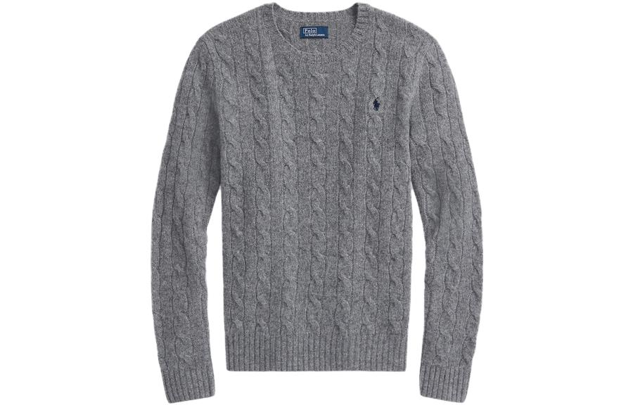 (Women) Polo Ralph Lauren FW23  Cable Knit Long Sleeve Sweater Grey WMPOSWENC020746-020