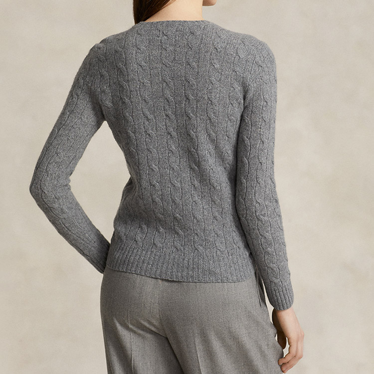 (Women) Polo Ralph Lauren FW23  Cable Knit Long Sleeve Sweater Grey WMPOSWENC020746-020 圖 4
