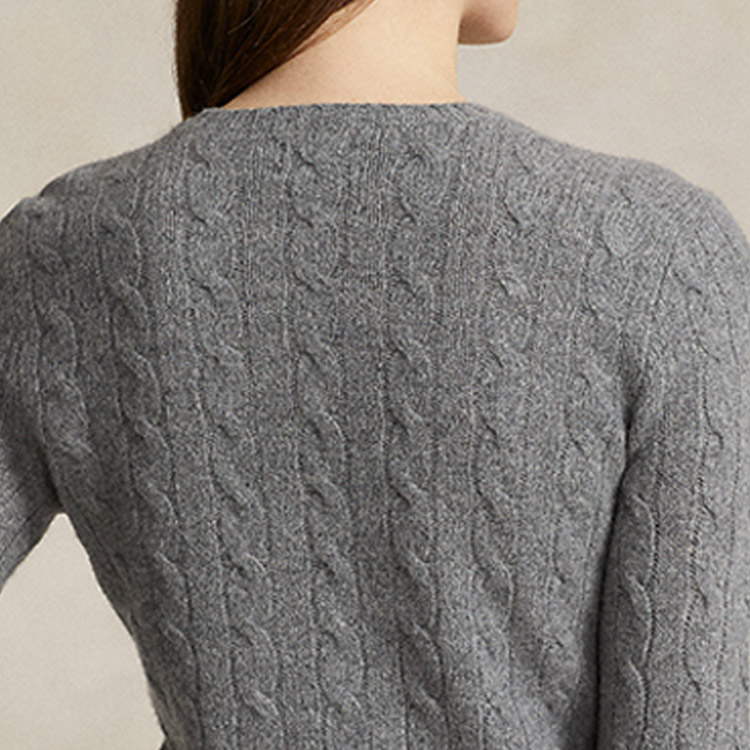 (Women) Polo Ralph Lauren FW23  Cable Knit Long Sleeve Sweater Grey WMPOSWENC020746-020 圖 7