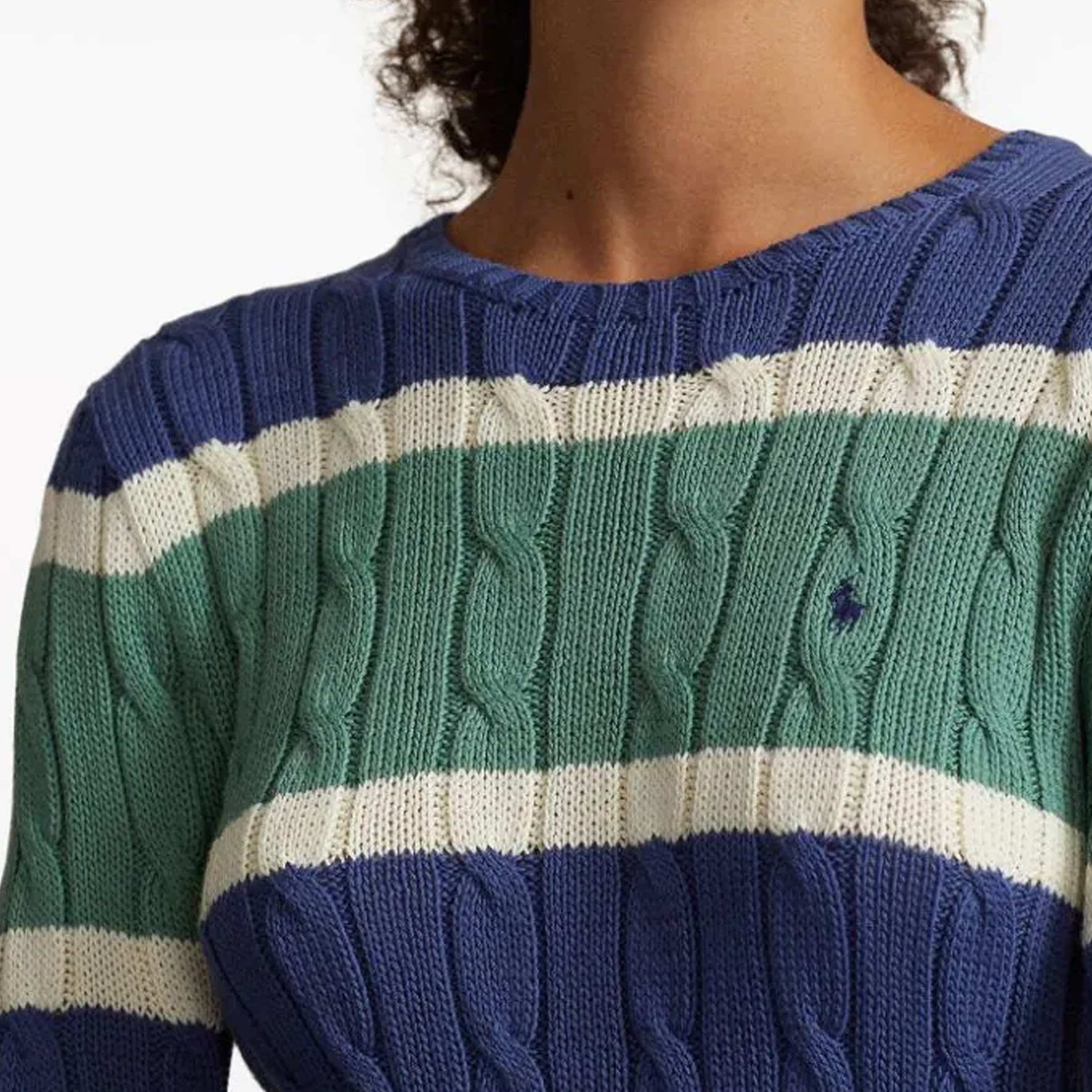 (Women) Polo Ralph Lauren FW23  Colorblock Logo Cable Knit Sweater Multiple Colors 211924447-001 圖 6