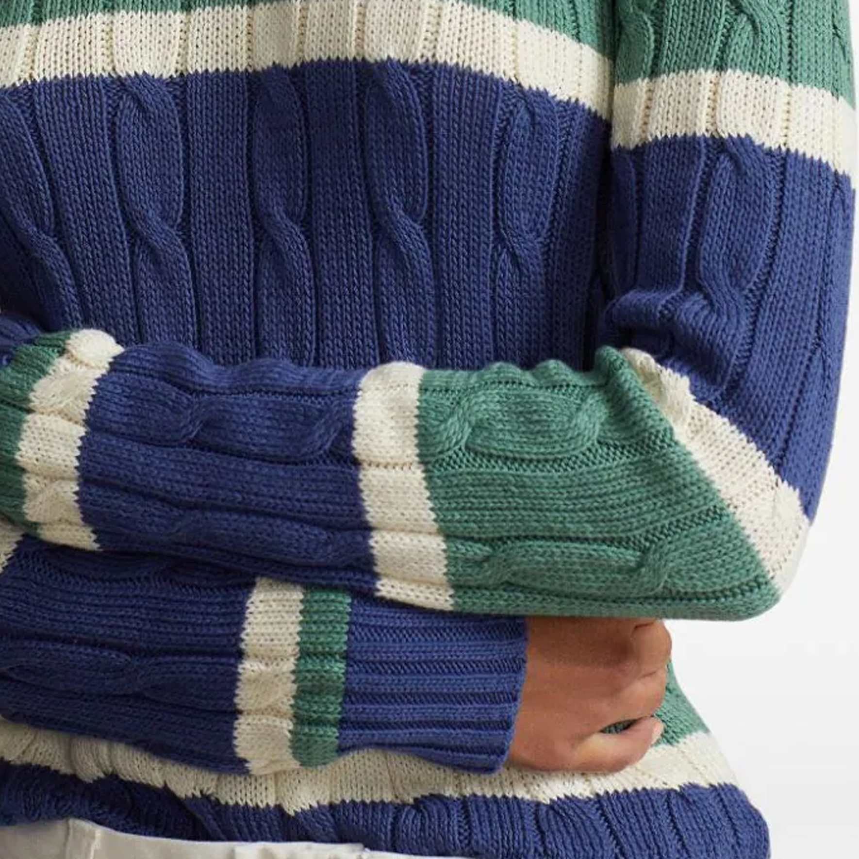 (Women) Polo Ralph Lauren FW23  Colorblock Logo Cable Knit Sweater Multiple Colors 211924447-001 圖 7