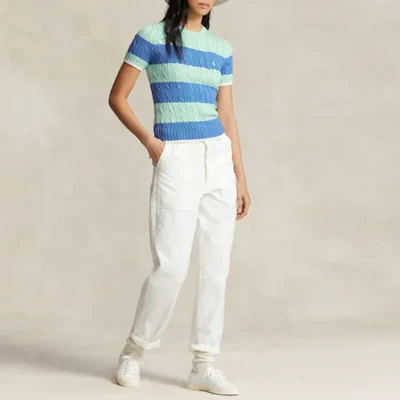 (W) 폴로 랄프로렌 FW23 컬러블록 스트라이프 니트 스웨터. WMPOSWENC020780-999 Lookbook (W) 폴로 랄프로렌 FW23 컬러블록 스트라이프 니트 스웨터. WMPOSWENC020780-999