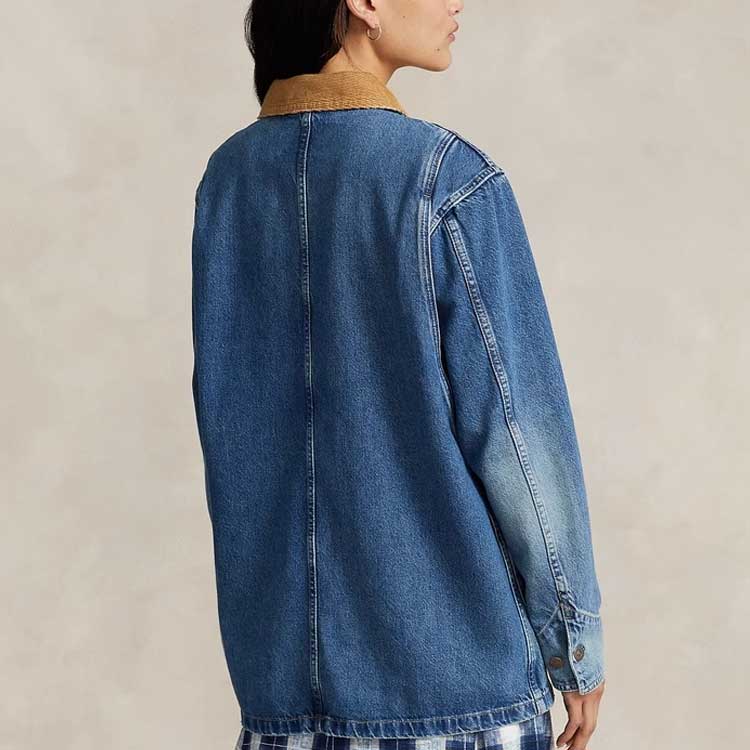 (Women) Polo Ralph Lauren FW23  Corduroy Collar Workwear Denim Jacket WMPOOTWNDK20015-999 圖 4