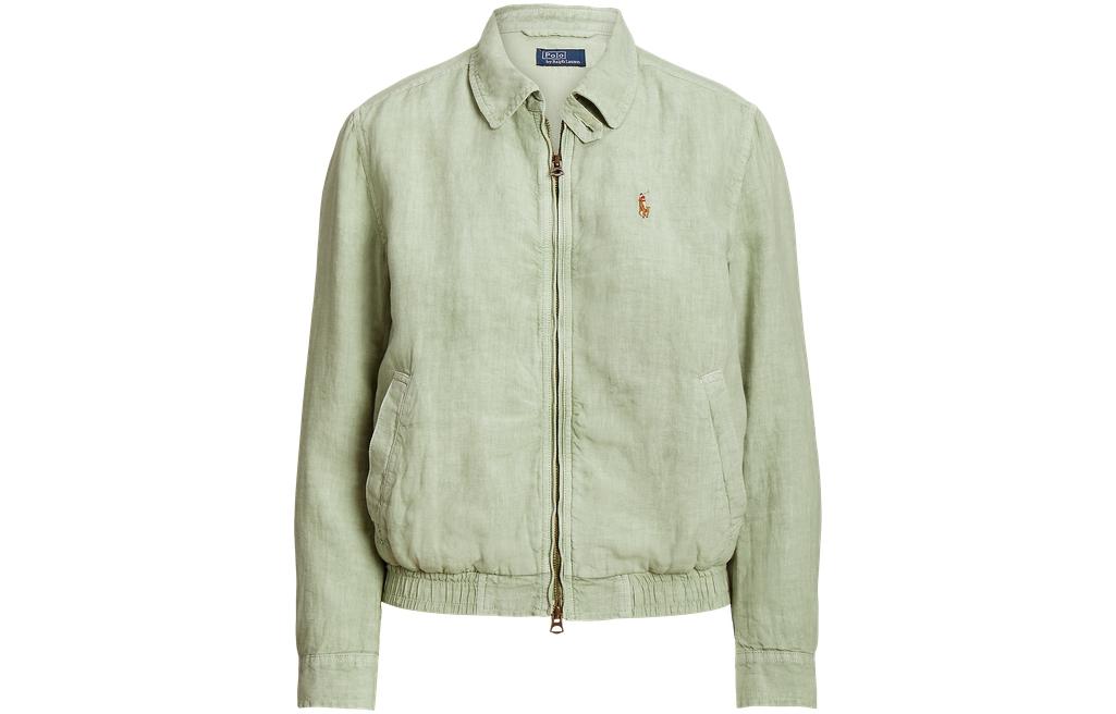 (Women) Polo Ralph Lauren FW23  Green Solid Logo Embroidered Long Sleeve Jacket. WMPOOTWN5A20060-300 圖 2