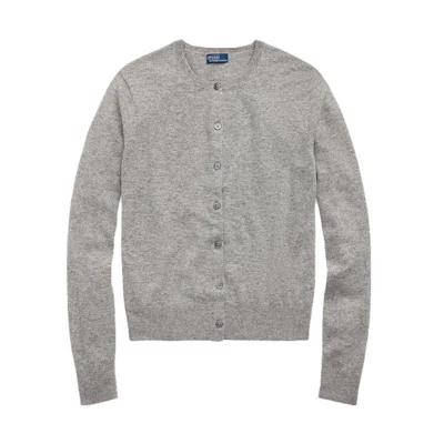(Women) Polo Ralph Lauren FW23 Grey Solid Button-Up Knit Sweater WMPOSWENDW20166-020