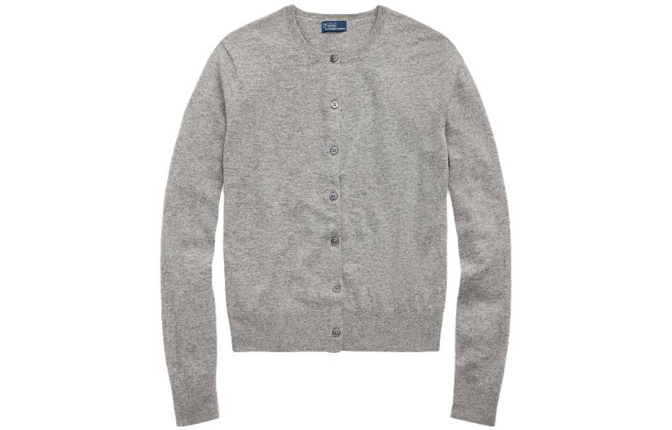 (Women) Polo Ralph Lauren FW23  Grey Solid Button-Up Knit Sweater WMPOSWENDW20166-020 圖 2