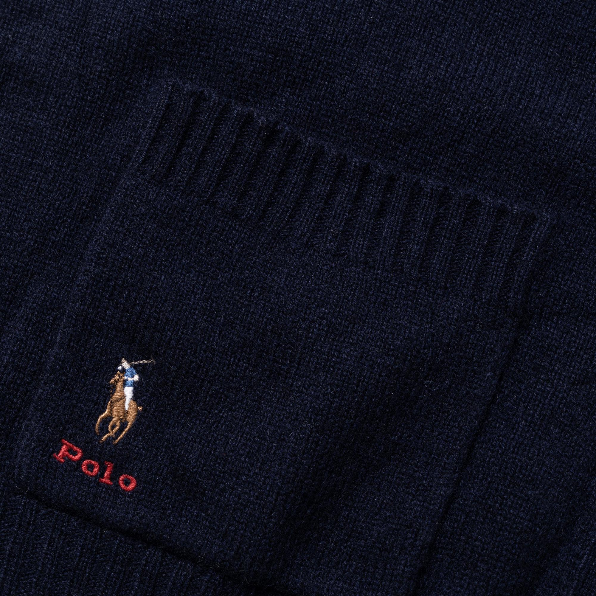 Sizing (W) ポロラルフローレン FW23 ネイビーブルー Vネック ポニーロゴ刺繍 カーディガン セーター WMPOSWEN6810339-B82