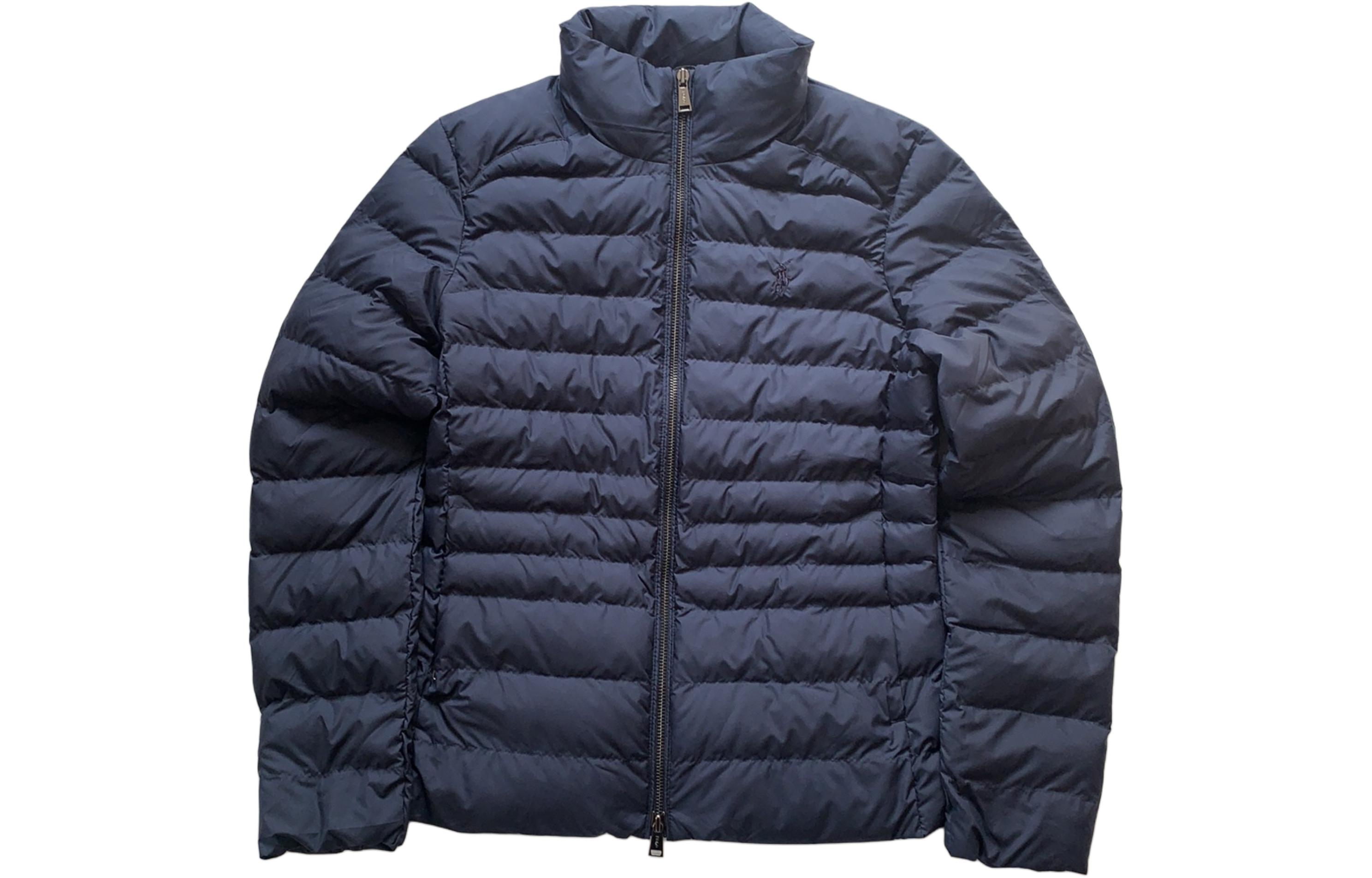 (Women) Polo Ralph Lauren FW23  Navy Solid Zip-Up Cotton Jacket 211854267-003