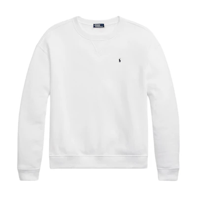 (Women) Polo Ralph Lauren FW23 Oversized White Crewneck Sweatshirt with Logo. 211841662-001
