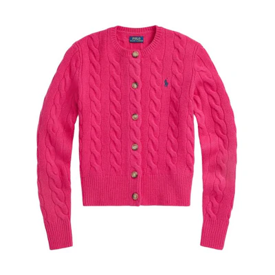 (Women) Polo Ralph Lauren FW23 Pink Embroidered Pony Logo Knit Crewneck Sweater. WMPOSWENDW20196-651