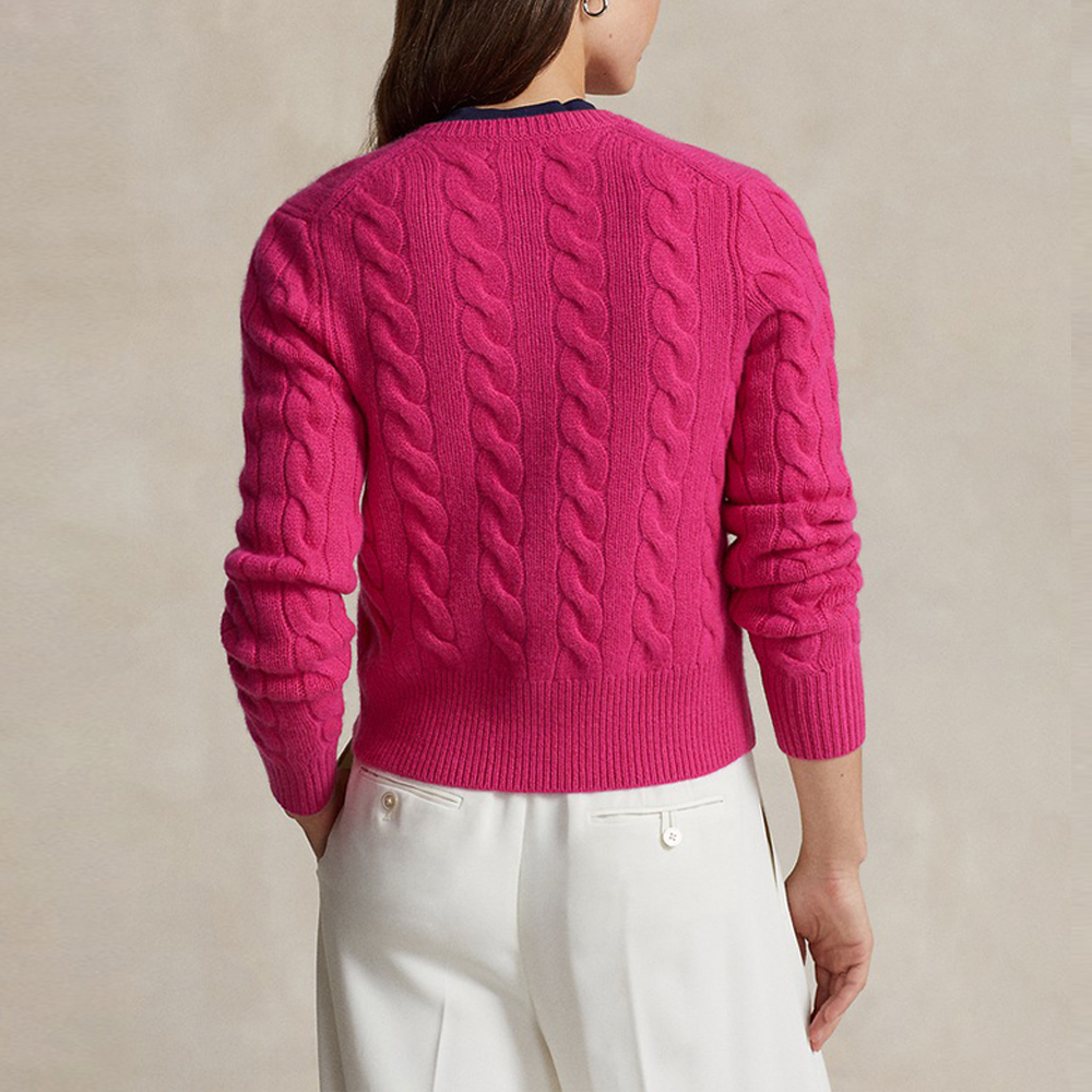 Shop (W) Polo Ralph Lauren FW23 粉色刺繡小馬標誌毛衣圓領針織衫 WMPOSWENDW20196-651