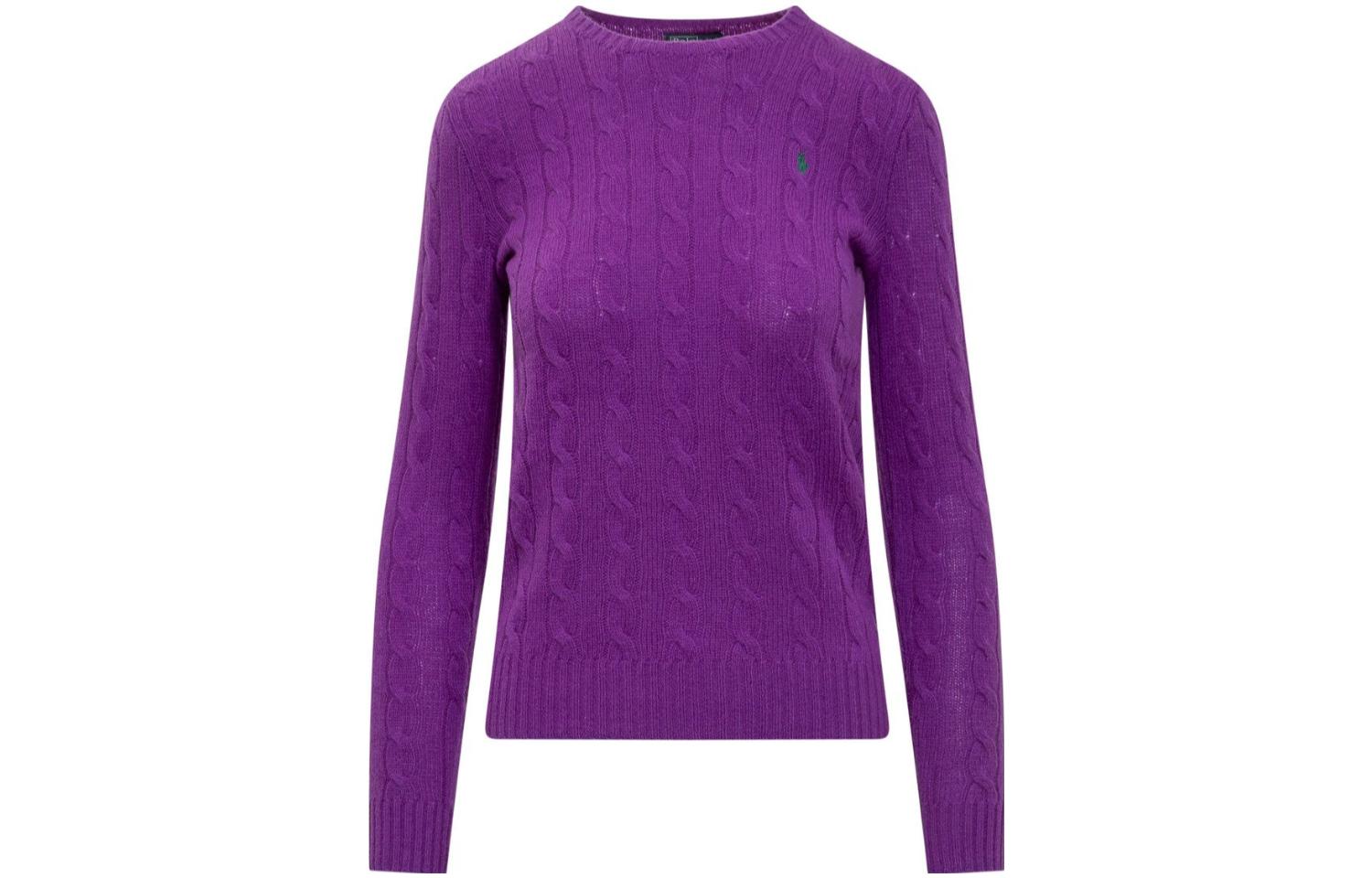 (Women) Polo Ralph Lauren FW23  Purple Solid Cable Knit Casual Sweater Long Sleeve. 211910421-014 圖 2