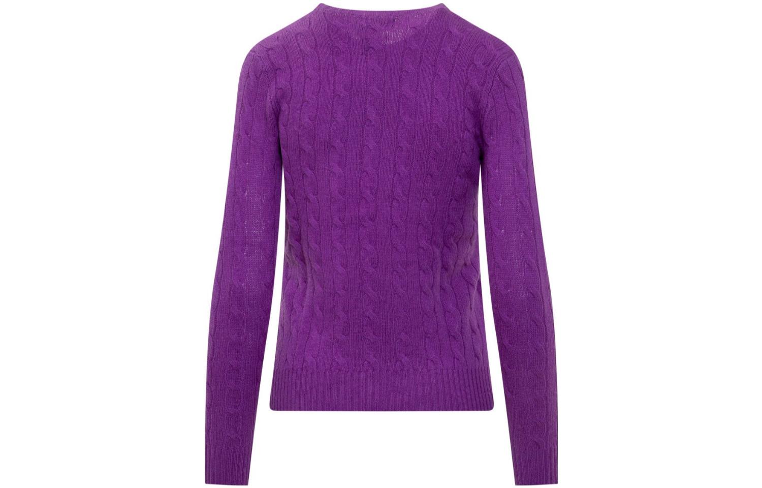 (Women) Polo Ralph Lauren FW23  Purple Solid Cable Knit Casual Sweater Long Sleeve. 211910421-014 圖 3
