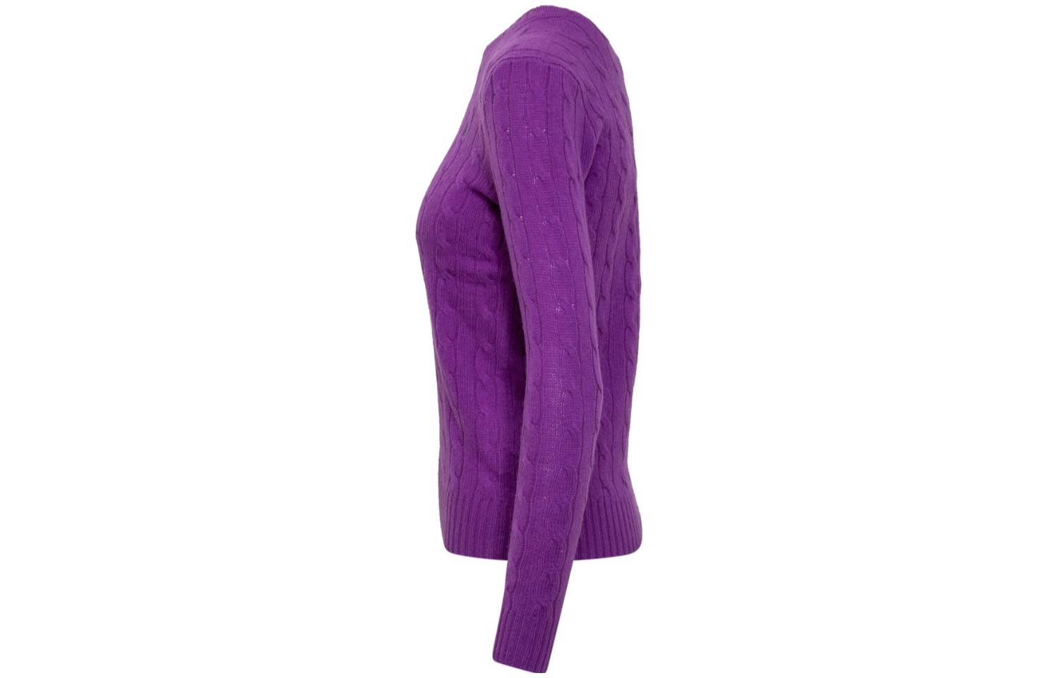 (Women) Polo Ralph Lauren FW23  Purple Solid Cable Knit Casual Sweater Long Sleeve. 211910421-014 圖 4