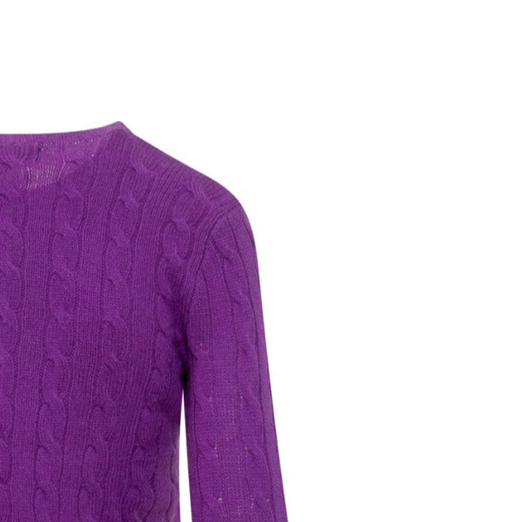 (Women) Polo Ralph Lauren FW23  Purple Solid Cable Knit Casual Sweater Long Sleeve. 211910421-014 圖 5