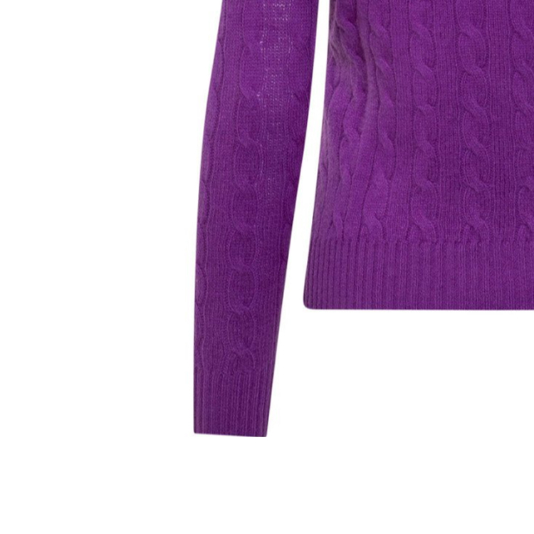(Women) Polo Ralph Lauren FW23  Purple Solid Cable Knit Casual Sweater Long Sleeve. 211910421-014 圖 6