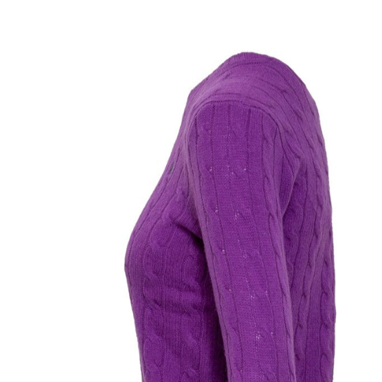 (Women) Polo Ralph Lauren FW23  Purple Solid Cable Knit Casual Sweater Long Sleeve. 211910421-014 圖 7