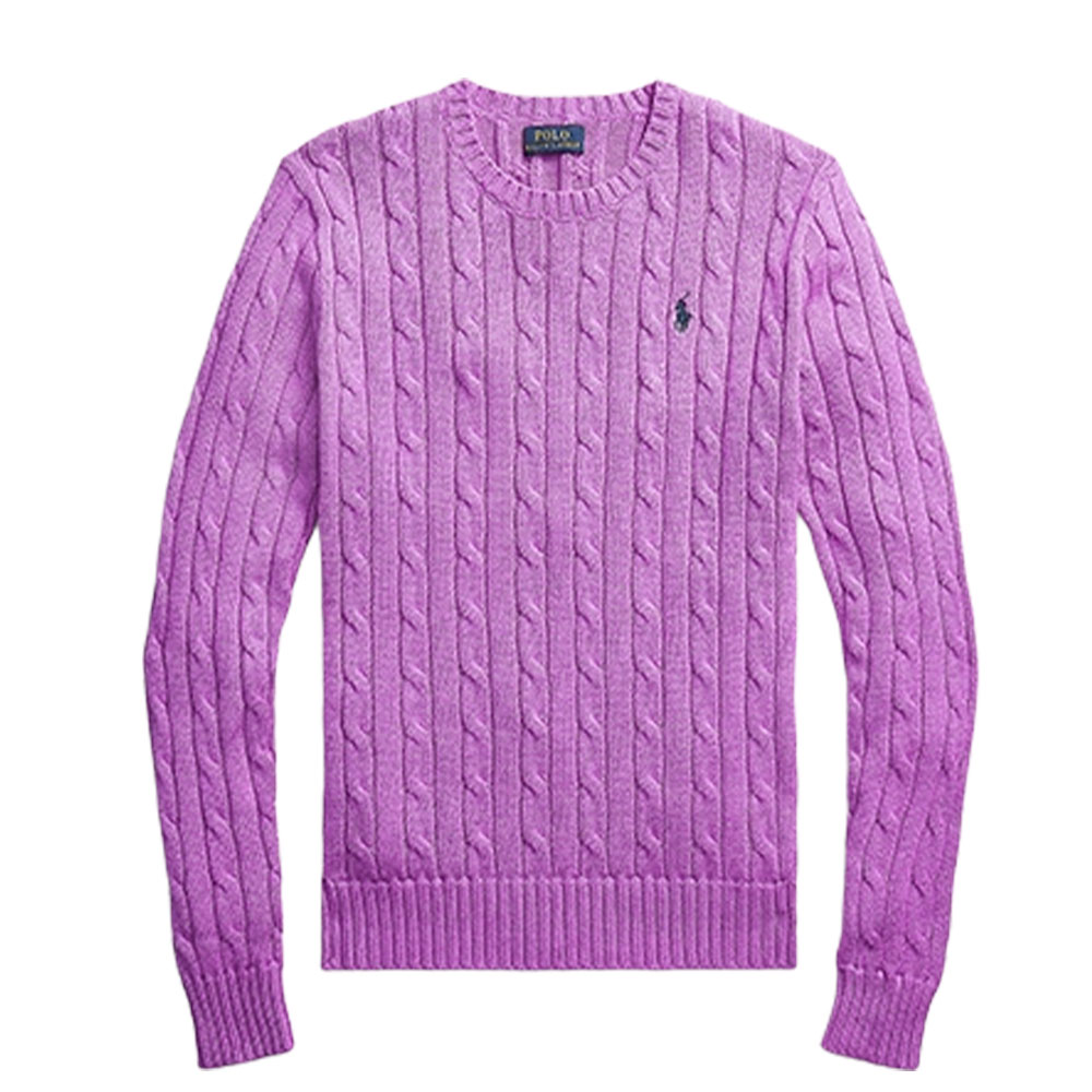 Order (W) Polo Ralph Lauren FW23 經典標誌圓領針織毛衣 粉紫色 211570012-138PINK