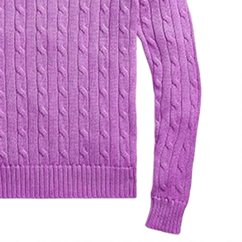 Shop (W) Polo Ralph Lauren FW23 經典標誌圓領針織毛衣 粉紫色 211570012-138PINK