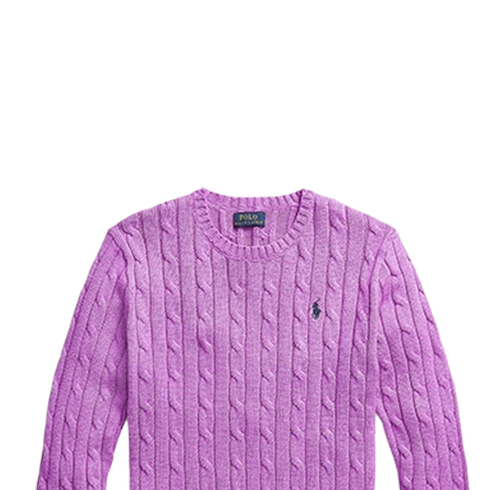 Sizing (W) Polo Ralph Lauren FW23 經典標誌圓領針織毛衣 粉紫色 211570012-138PINK