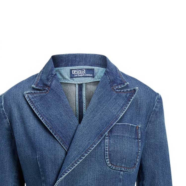 Details for (W) Polo Ralph Lauren FW23 水洗雙排扣牛仔西裝外套 藍色 WMPOOTWN5V20201-400