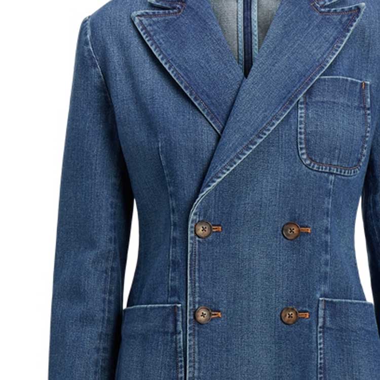 Sizing (W) Polo Ralph Lauren FW23 水洗雙排扣牛仔西裝外套 藍色 WMPOOTWN5V20201-400