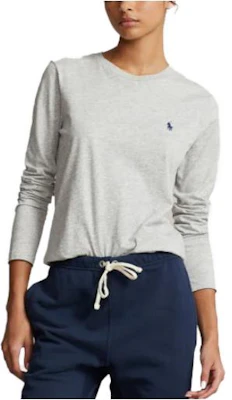 (W) Polo Ralph Lauren FW23 Baju Sweatshirt Kelabu Wanita Logo Sulam Lengan Panjang 211898699-004 Order (W) Polo Ralph Lauren FW23 Baju Sweatshirt Kelabu Wanita Logo Sulam Lengan Panjang 211898699-004