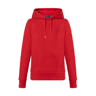 (Women) Polo Ralph Lauren FW23 Red Hoodie with Embroidered Pony Logo 211817657-006