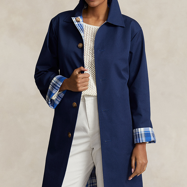 Purchase (W) ポロラルフローレン FW23 リバーシブル ミディアムコットンコート ブルー WMPOOTWN2820224-999