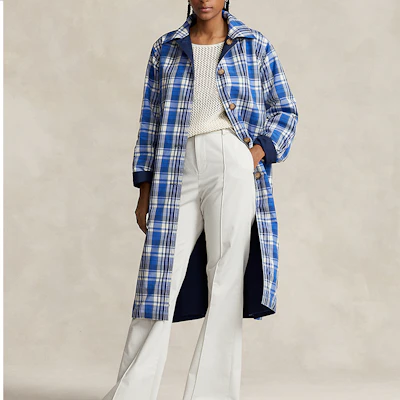 (W) ポロラルフローレン FW23 リバーシブル ミディアムコットンコート ブルー WMPOOTWN2820224-999 Details for (W) ポロラルフローレン FW23 リバーシブル ミディアムコットンコート ブルー WMPOOTWN2820224-999