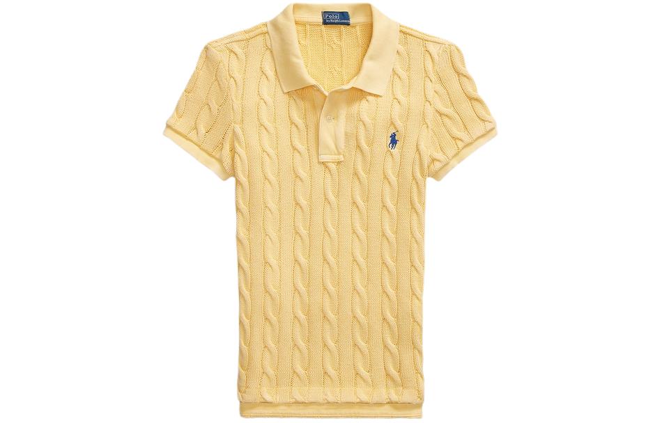 (Women) Polo Ralph Lauren FW23 Slim Fit Solid Polo Shirt  Fall Yellow. WMPOKNINB920118-700