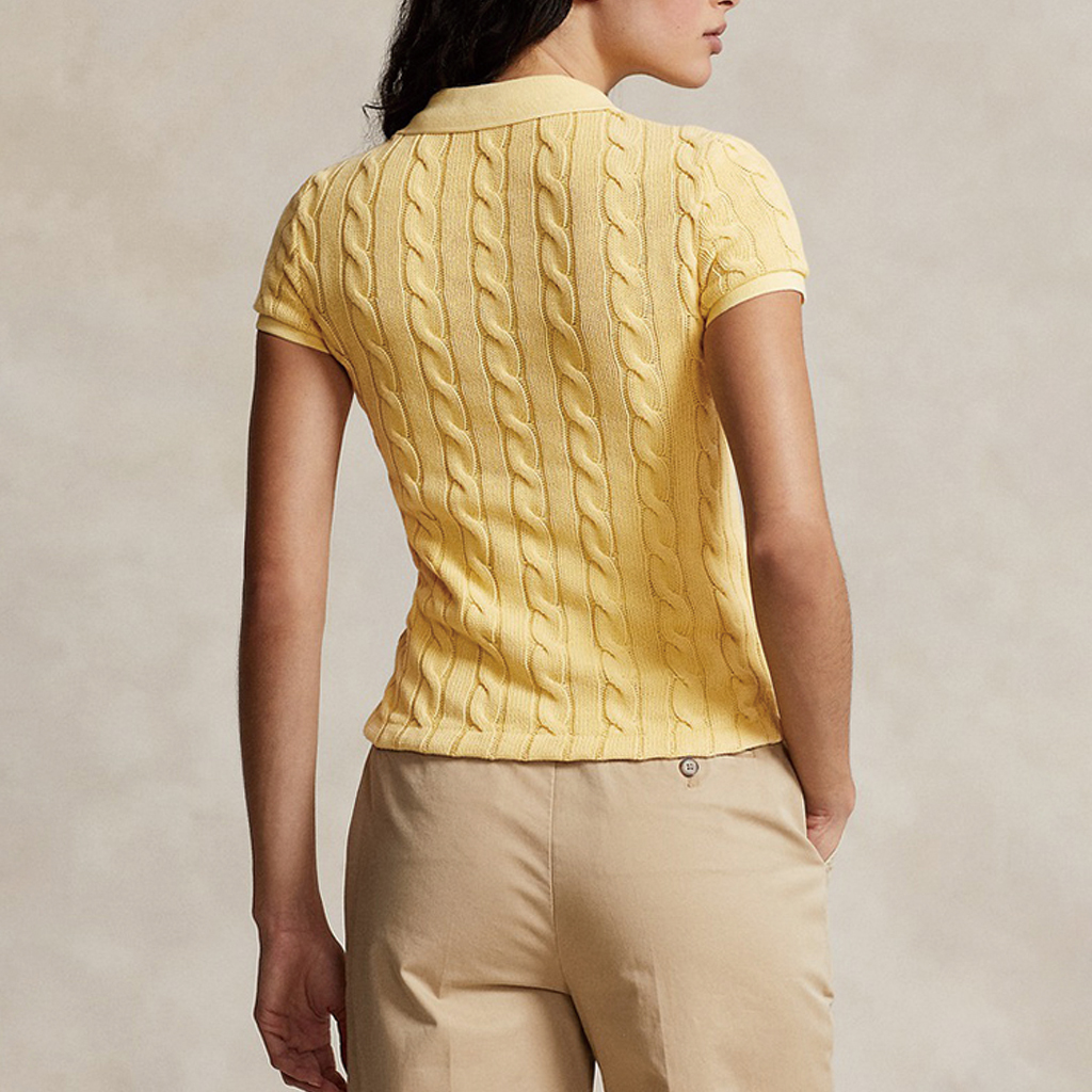 (Women) Polo Ralph Lauren FW23 Slim Fit Solid Polo Shirt  Fall Yellow. WMPOKNINB920118-700 圖 5