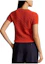 Lookbook (Women) Polo Ralph Lauren FW23 Solid Cable Knit Logo Embroidered Red Knit T-Shirt Women. WMPOSWENC020783-600