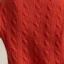 Sizing (Women) Polo Ralph Lauren FW23 Solid Cable Knit Logo Embroidered Red Knit T-Shirt Women. WMPOSWENC020783-600