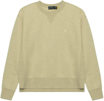 (Women) Polo Ralph Lauren FW23 Solid Crewneck Pullover Sweatshirt Khaki 211782357-015 Order (Women) Polo Ralph Lauren FW23 Solid Crewneck Pullover Sweatshirt Khaki 211782357-015