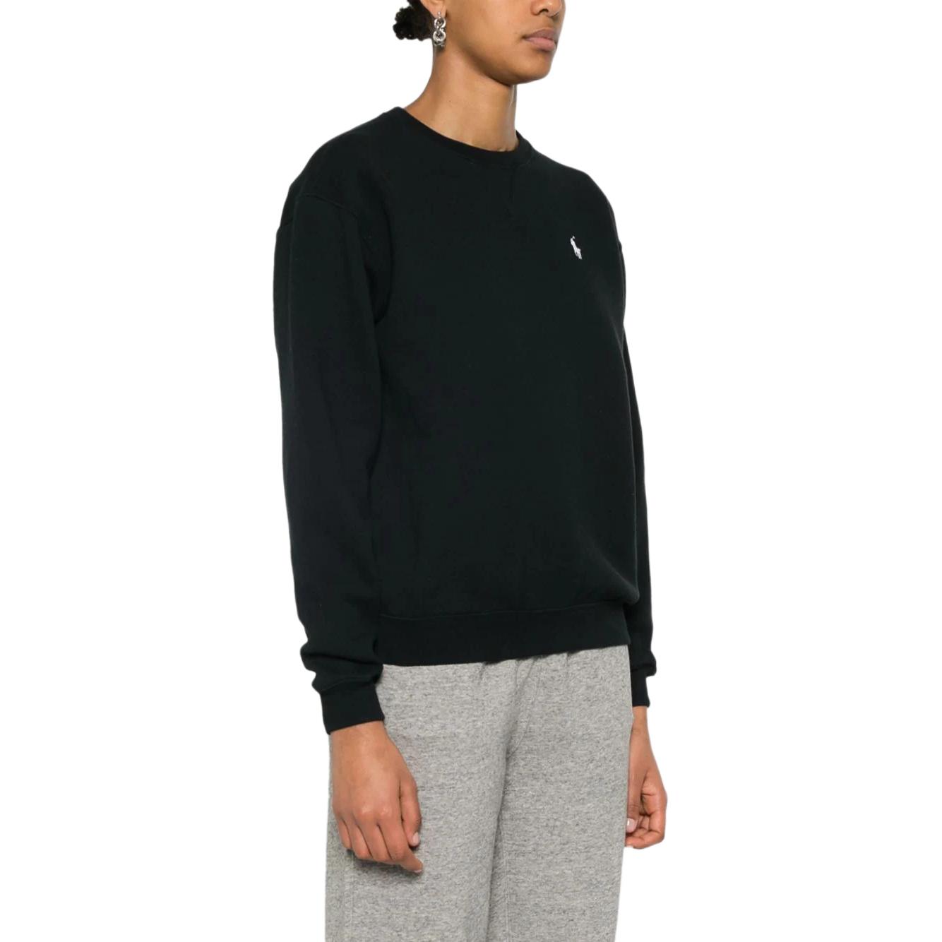 Lookbook (W) 폴로 랄프로렌 FW23 화이트 승마 로고 니트 릴렉스드 스웨트셔츠 211943006-001