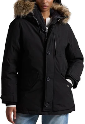 (Women) Polo Ralph Lauren FW24 Black Hooded Puffer Jacket with Pony Logo WMPOOTWN2820292-001 Purchase (Women) Polo Ralph Lauren FW24 Black Hooded Puffer Jacket with Pony Logo WMPOOTWN2820292-001