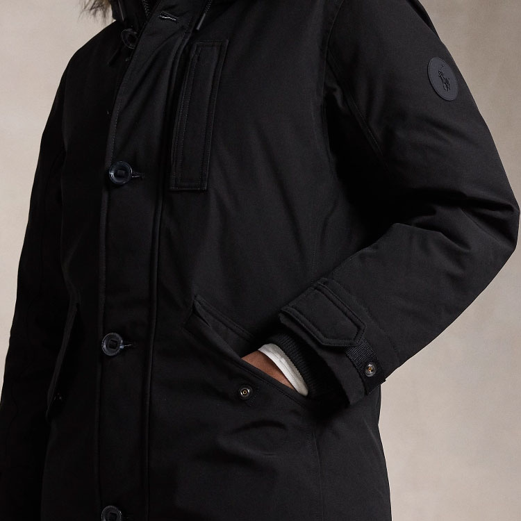 Details for (Women) Polo Ralph Lauren FW24  Black Hooded Puffer Jacket with Pony Logo WMPOOTWN2820292-001