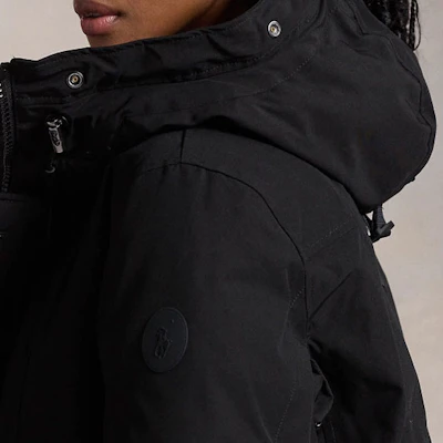 (Women) Polo Ralph Lauren FW24 Black Hooded Puffer Jacket with Pony Logo WMPOOTWN2820292-001 Sizing (Women) Polo Ralph Lauren FW24 Black Hooded Puffer Jacket with Pony Logo WMPOOTWN2820292-001