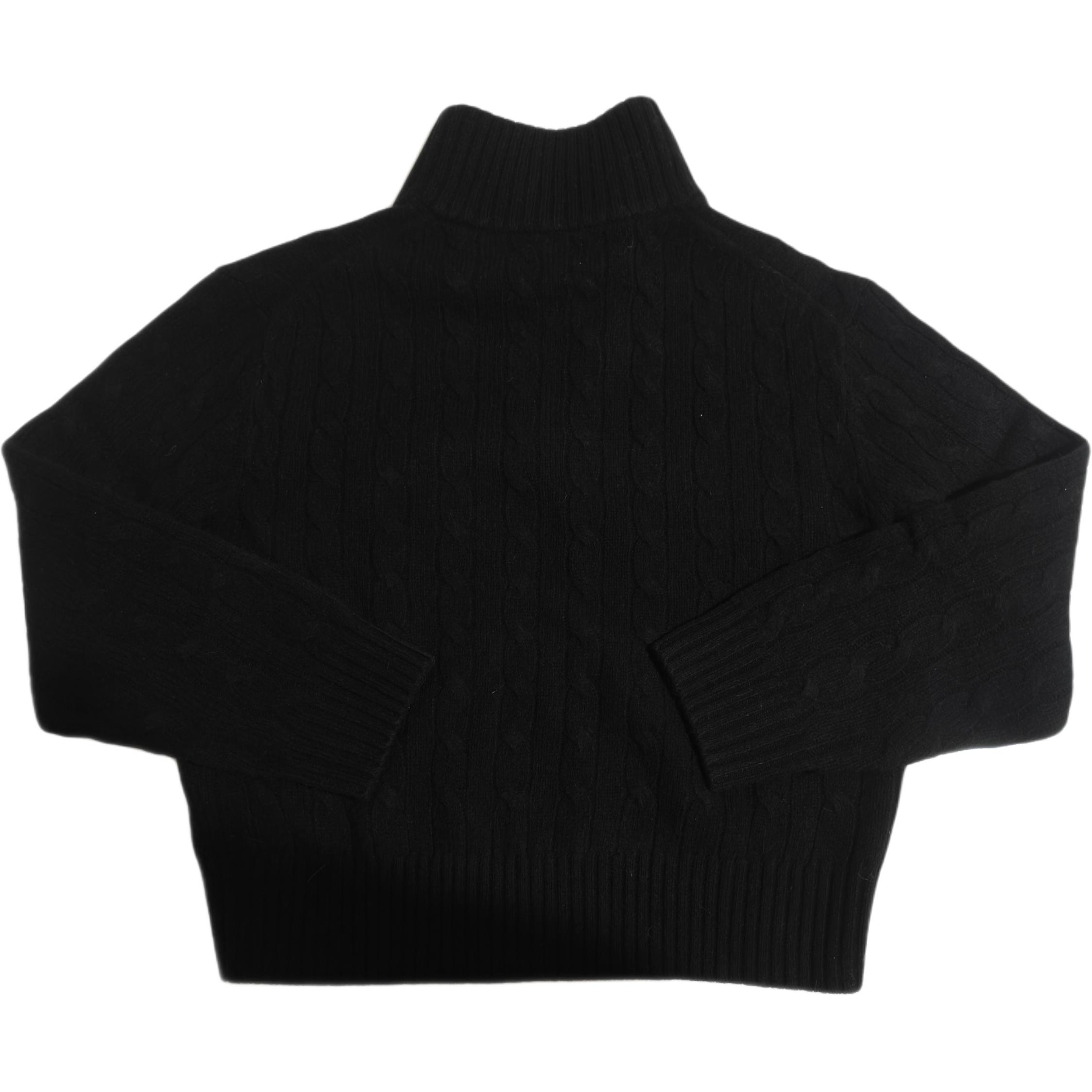 (Women) Polo Ralph Lauren FW24  Black Pullover Sweater with Embroidered Logo. 211956675-004 圖 4