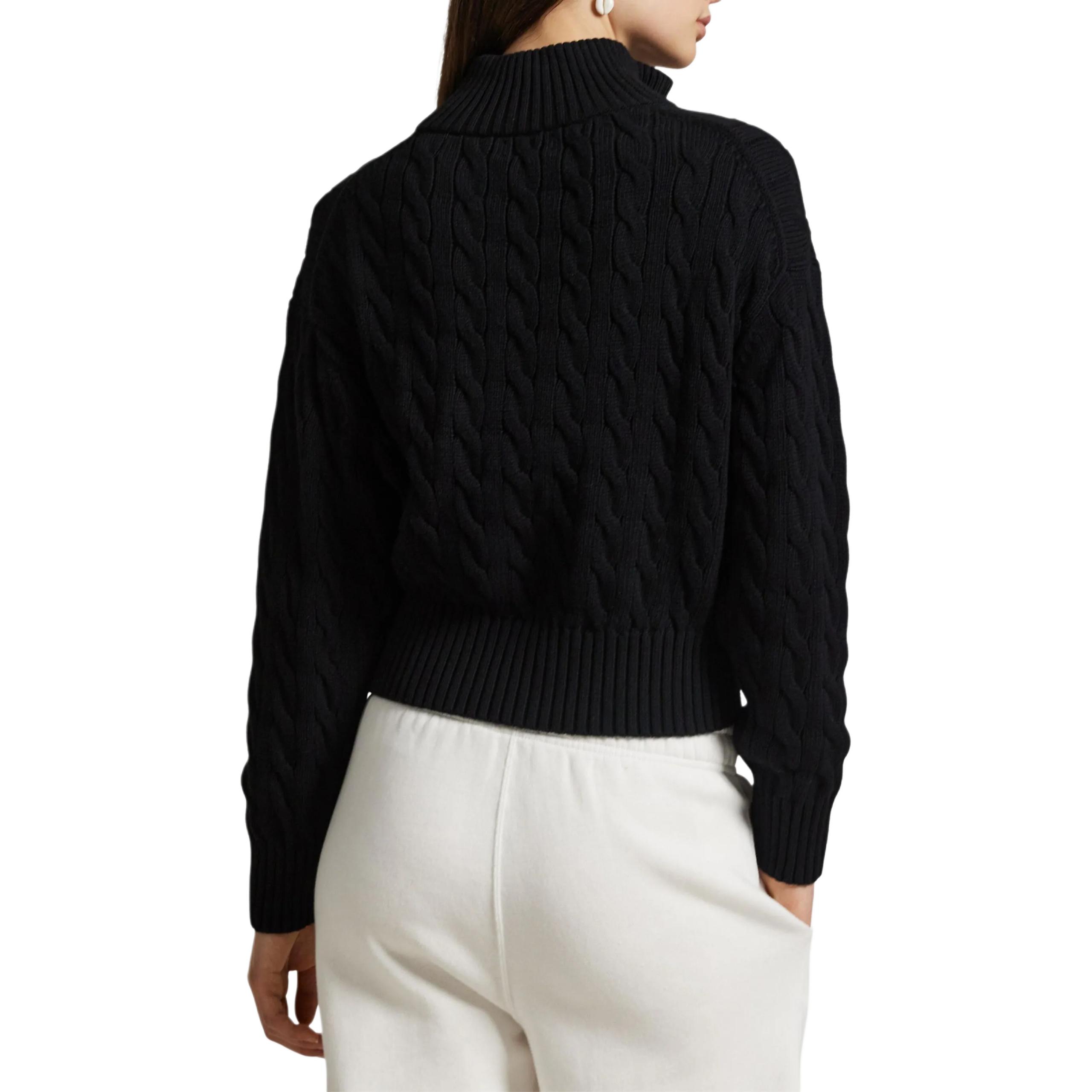 (Women) Polo Ralph Lauren FW24  Black Pullover Sweater with Embroidered Logo. 211956675-004 圖 6