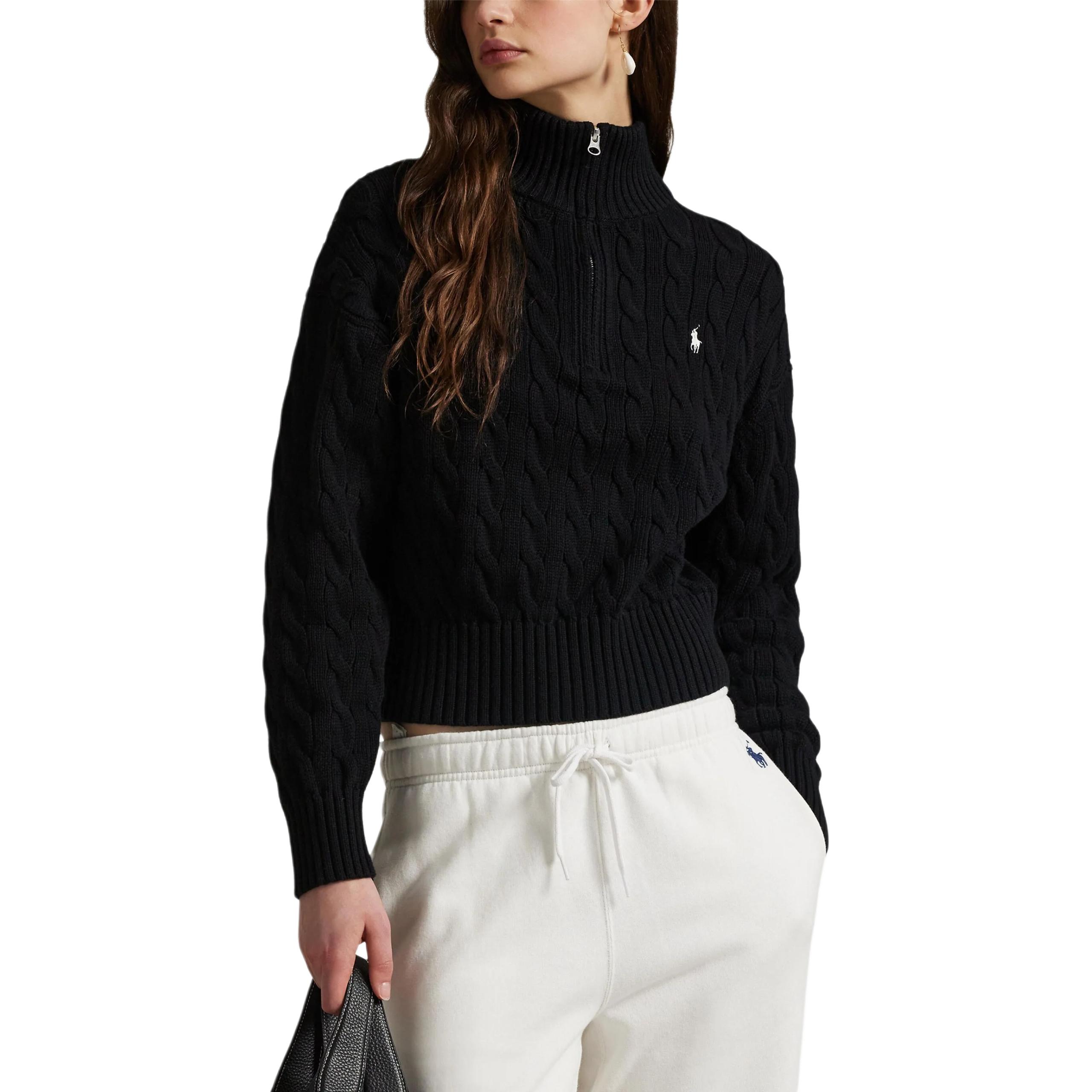 (Women) Polo Ralph Lauren FW24  Black Pullover Sweater with Embroidered Logo. 211956675-004 圖 7
