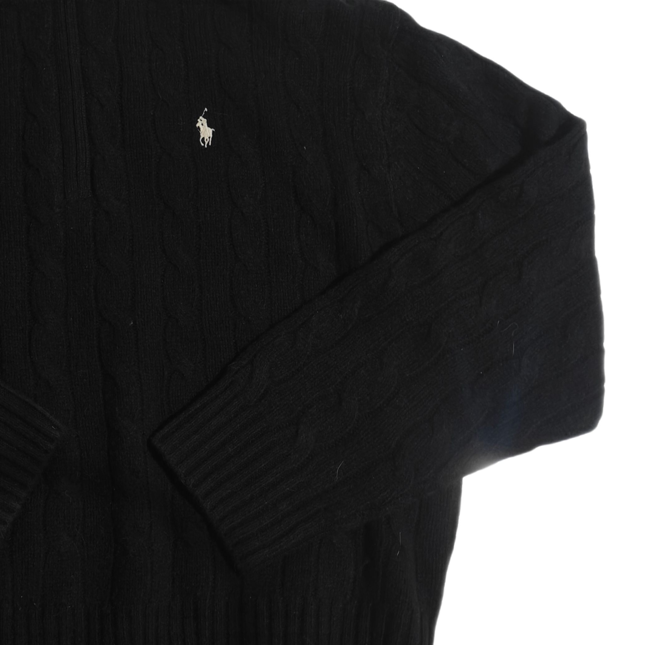 (Women) Polo Ralph Lauren FW24  Black Pullover Sweater with Embroidered Logo. 211956675-004 圖 8