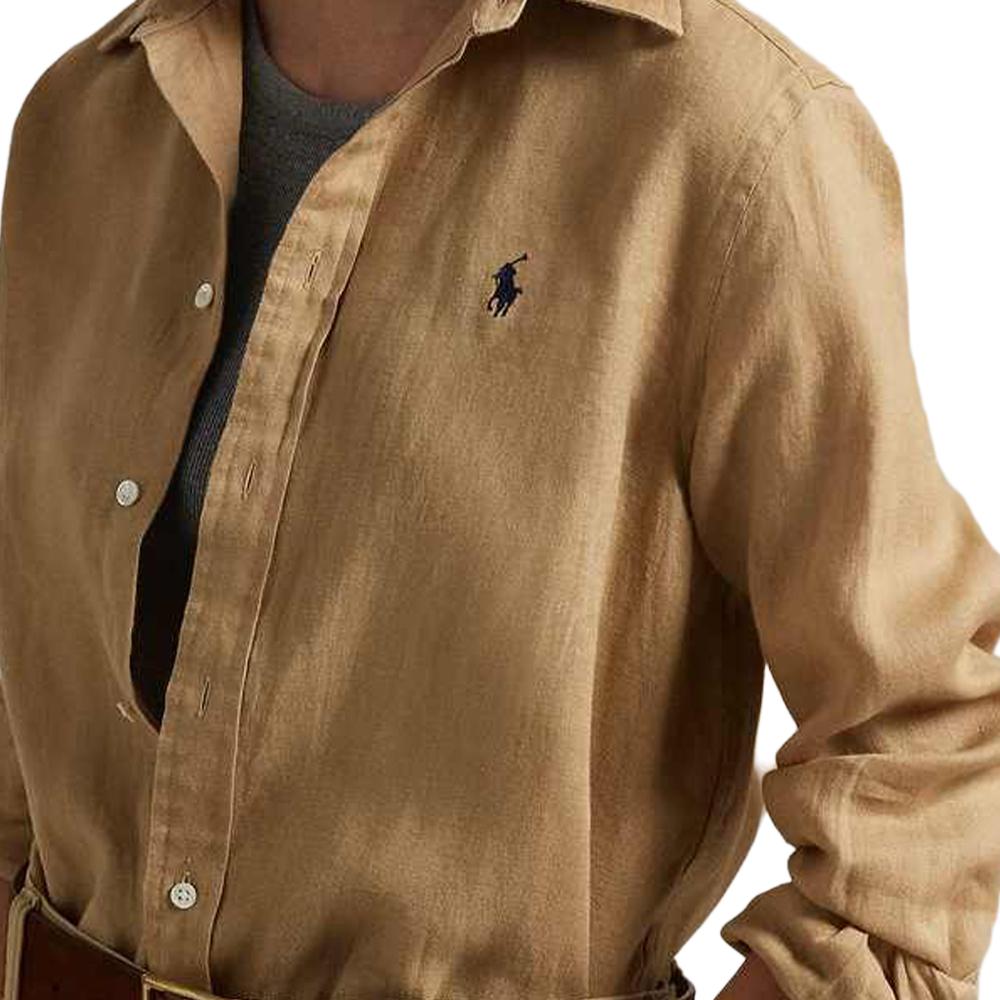 Details for (W) Polo Ralph Lauren FW24 棕色刺绣小马长袖衬衫 WMPOSHTNDO20742-250