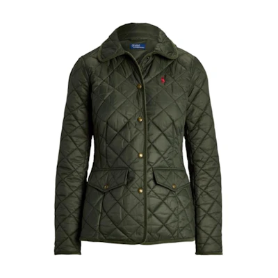 (Women) Polo Ralph Lauren FW24 Green Cotton Jacket with Logo Embroidery. WMPOOTWN2820290-300