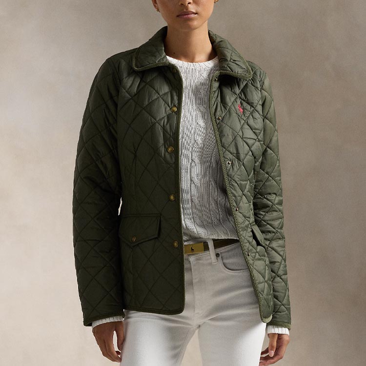 (Women) Polo Ralph Lauren FW24  Green Cotton Jacket with Logo Embroidery. WMPOOTWN2820290-300 圖 3