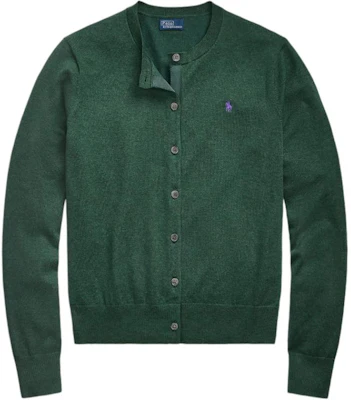 (Women) Polo Ralph Lauren FW24 Green Knit Cardigan with Pony Embroidery. WMPOSWENDW20308-300 Buy (Women) Polo Ralph Lauren FW24 Green Knit Cardigan with Pony Embroidery. WMPOSWENDW20308-300